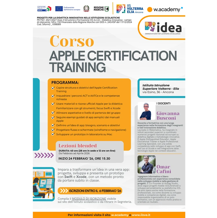 Locandina Corso Apple Certification Training