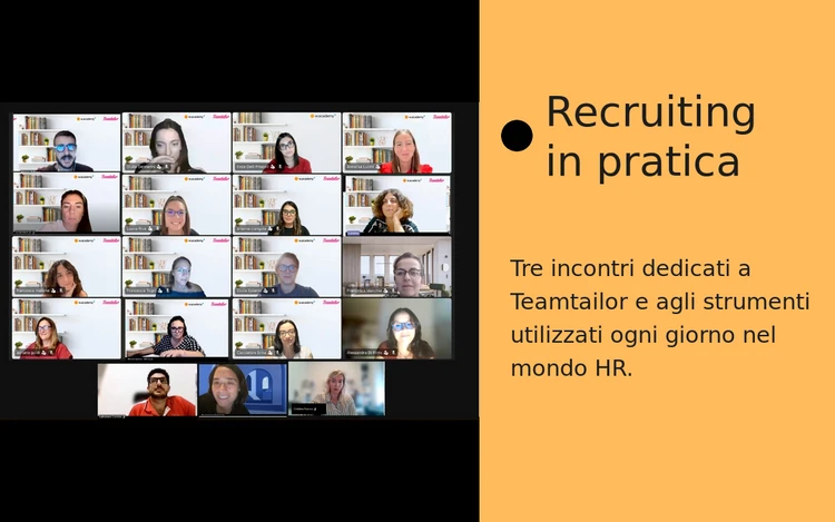 Partecipanti al Master in Human Resources durante la lezione online dedicata a Teamtailor e al recruiting digitale